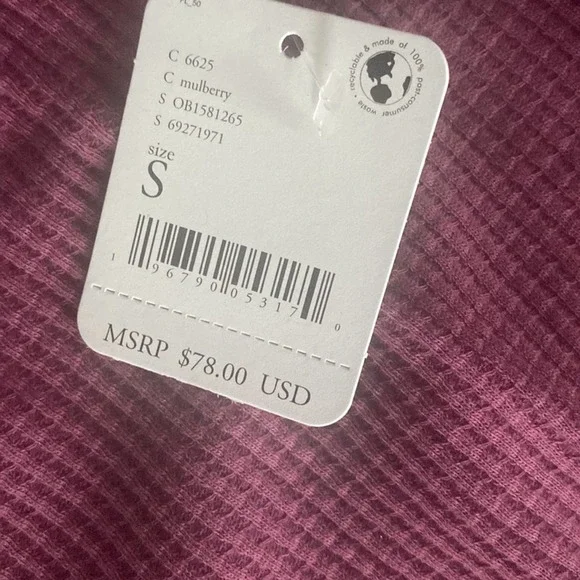 Free People Santa Clara Thermal - Size S NWT - Picture 4 of 5